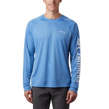 Columbia Summit Sands Long Sleeve, Sudaderas Azules Para Hombre | 427609-OGC